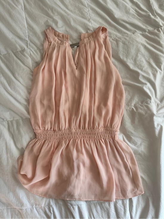 Cache Tops - Cache Peach Chiffon Blouse